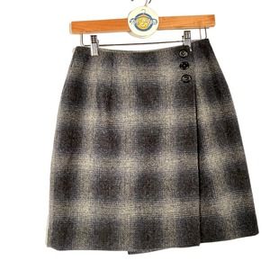 Ralph Lauren Plaid Wool Skirt
